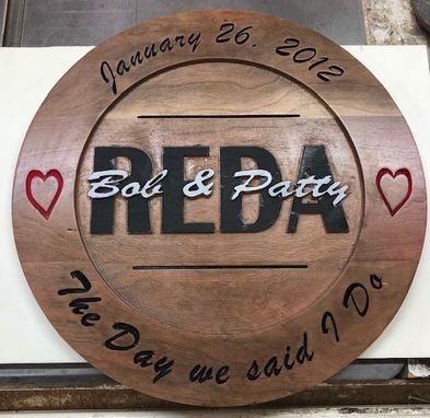 Custom Made Handcrafted Hardwood Announcement Sign