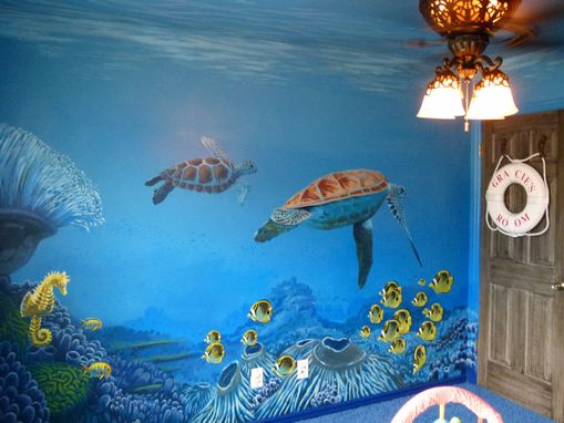 Custom Made Undersea Mural - Hansen Residence - Gracie's Room