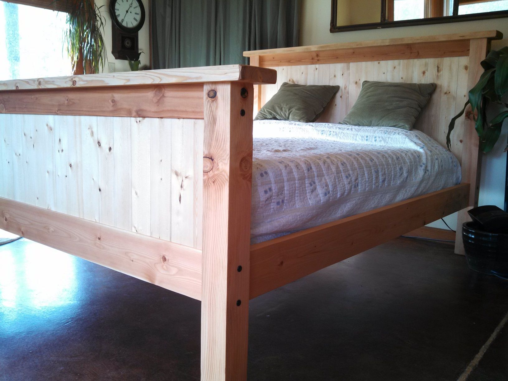 Buy Handmade Inspired Design Custom Craftsman Queen Bed Solid Wood