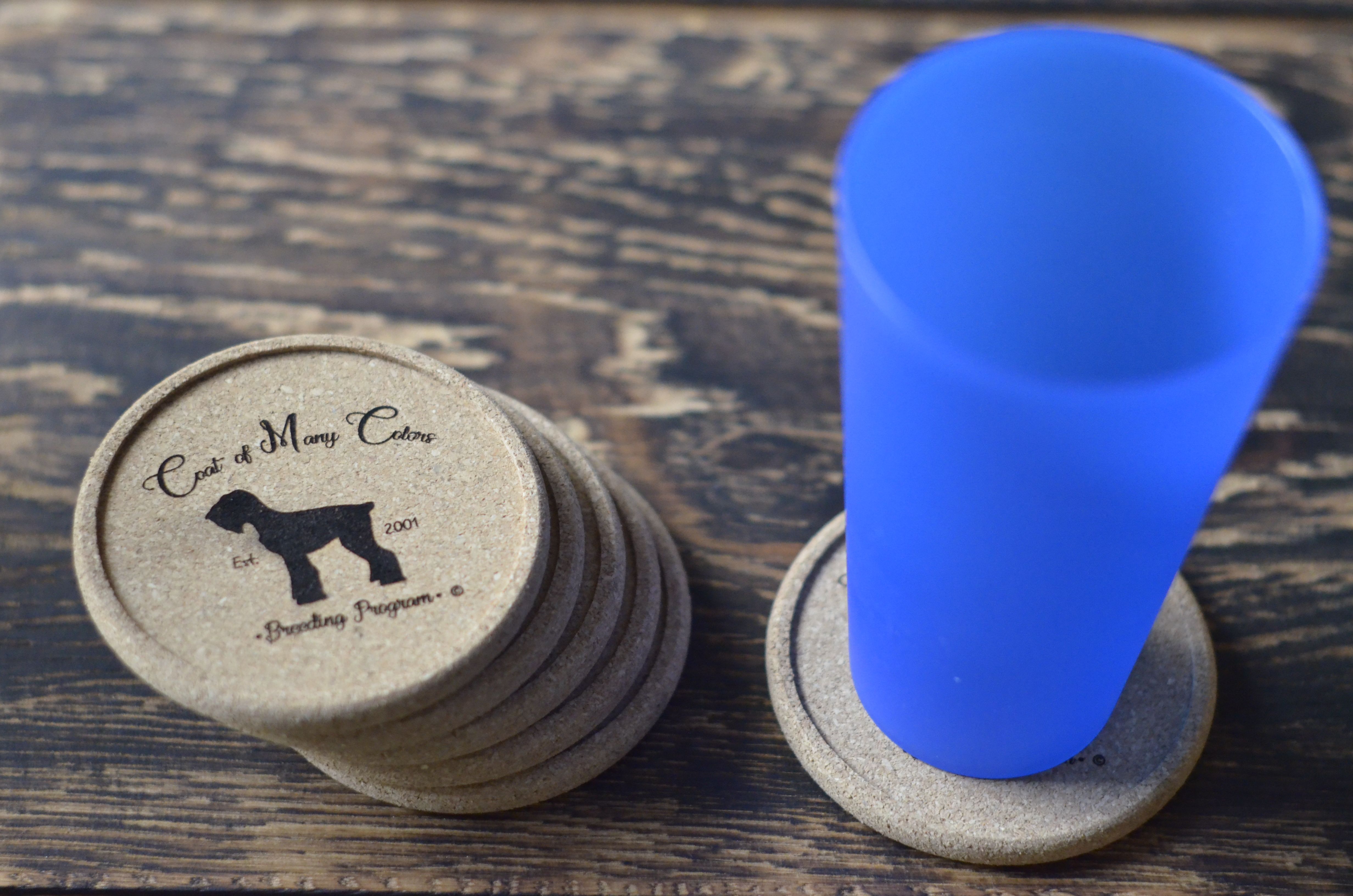 Hand Made Personalized Cork Coasters (Set Of 4) by Wooldridge Custom