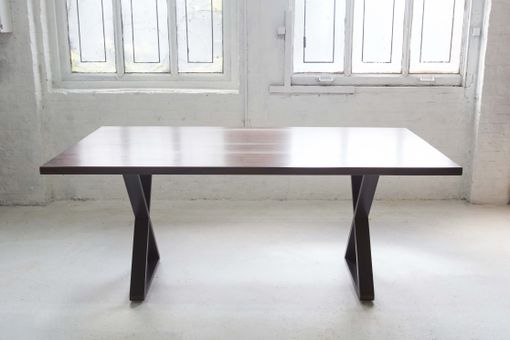 Custom Made X-Base Walnut Dining Table