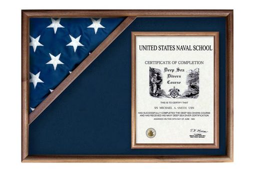 Custom Made Flag And Military Insignia Display Cases