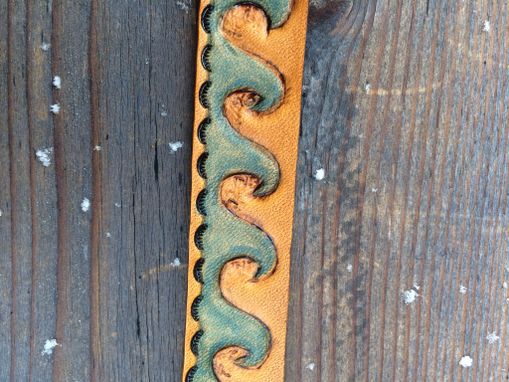 Custom Made Leather Wave Bracelet