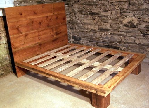 Custom Made Reclaimed Wood Platform Bed From Antique Pine