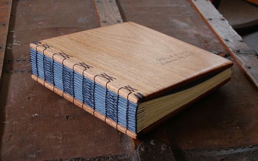 Custom Made Wedding Photo Album - Mahogany Wood Book