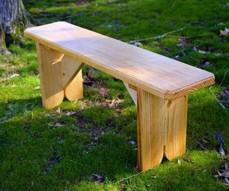 Custom Made Southern Yellow Outdoor Pine Bench
