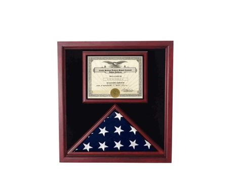 Custom Made Military Flag And Certificate Holder