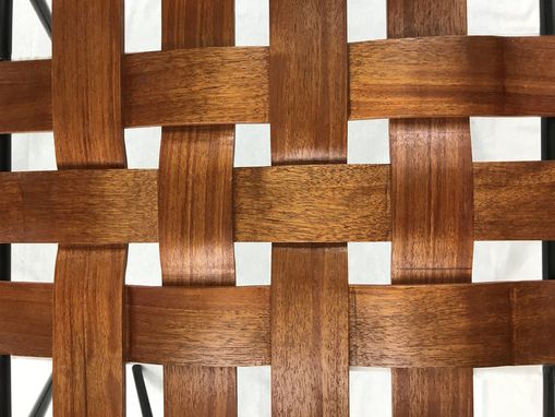 Custom Made Wooven Mahogany Chair