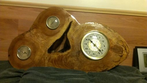 Custom Made Live Edge Wood Clock