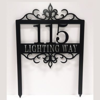 Custom Made Custom Metal Address Yard Plaque/Sign