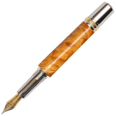 Custom Made Lanier Majestic Fountain Pen - Yellow Box Elder - Mf1w16