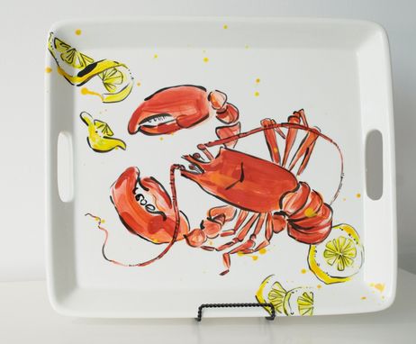 Custom Made Lobster Bake Serving Tray - Beach House - Summer - Clam Bake - Hamptons - Long Island