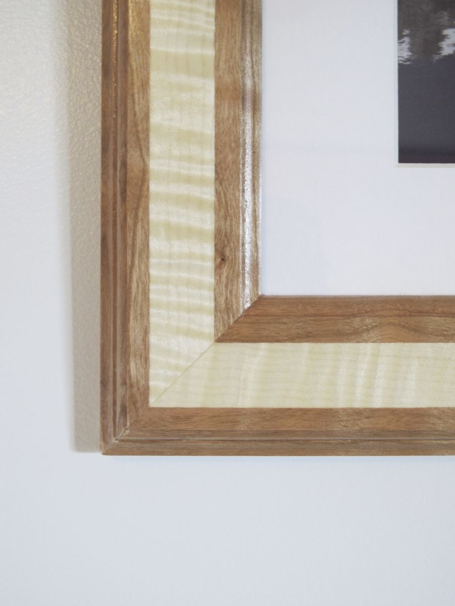 Custom Made Cherry And Curly Maple Picture Frame by Joseph Zisa