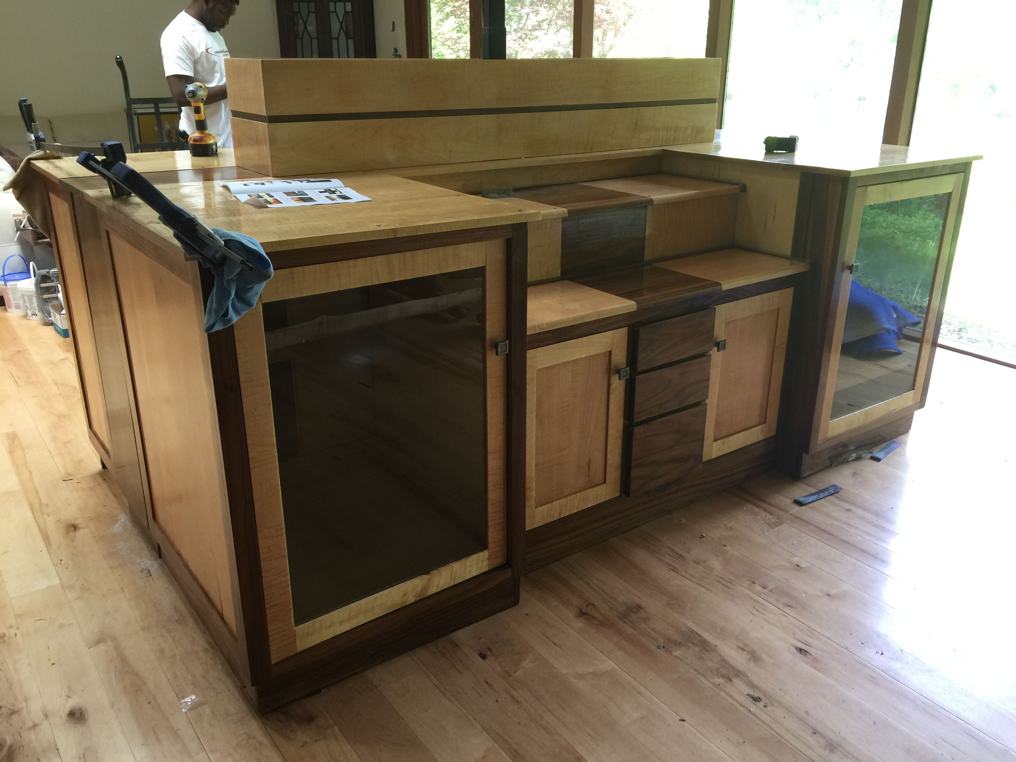 Hand Crafted Bar / Room Divider by Bungalow White Oak Furniture