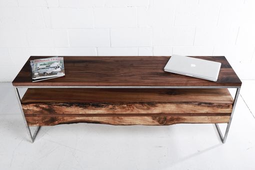 Custom Made Flitch Media Console/ Tv Stand Industrial Rustic