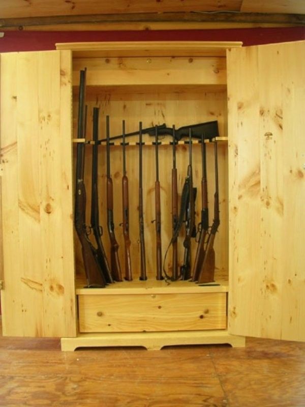 Custom Made Wooden Gun Storage Safe by Larue Woodworking
