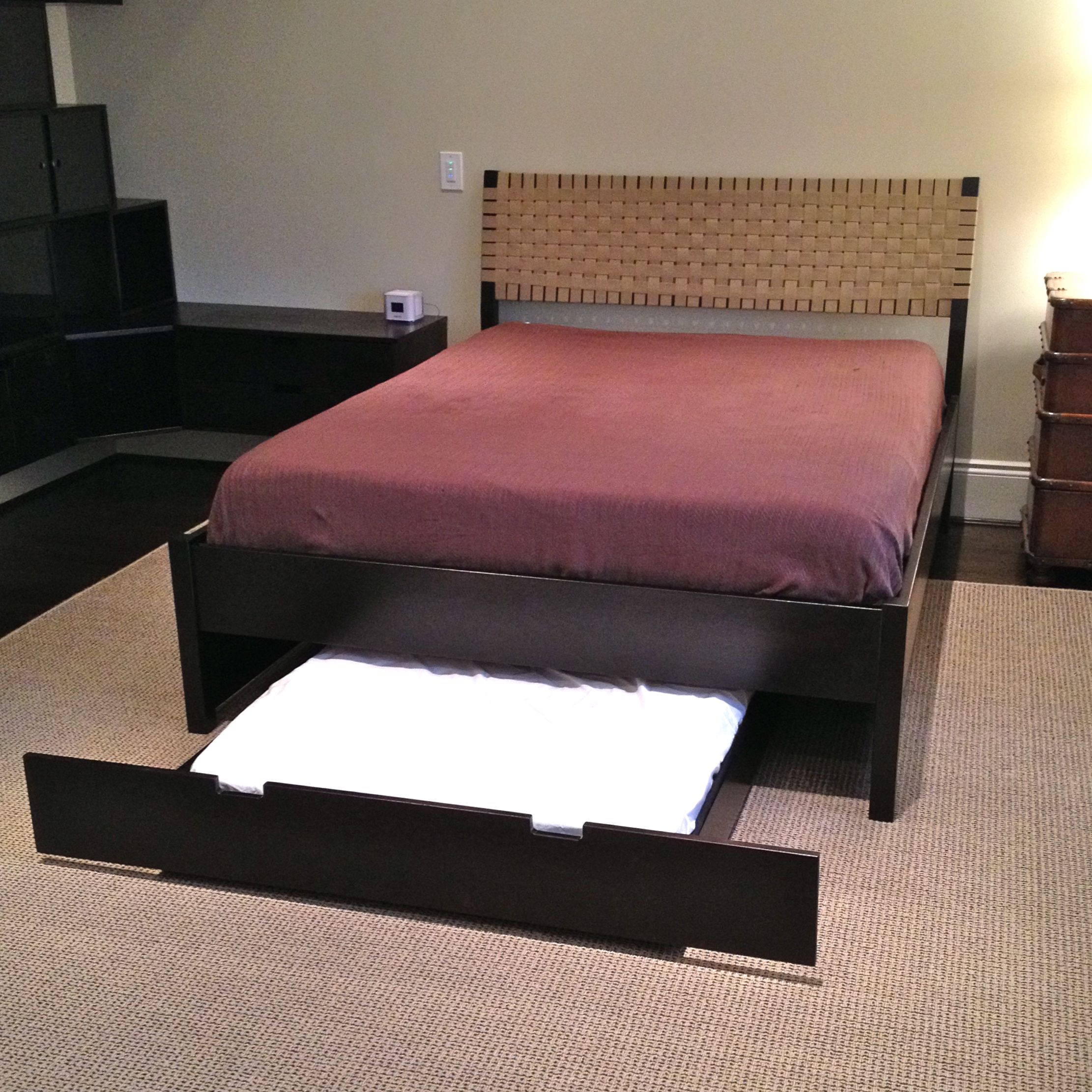 Hand Made Queen Trundle Bed With Webbing by Mark Palmquist Design ...