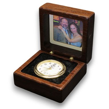 Custom Made Inlaid Engagement Ring Box Of Wenge And Maple. Free Engraving And Shipping. Rb-26