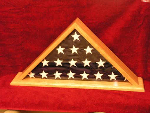 Custom Made Oak Flag Case