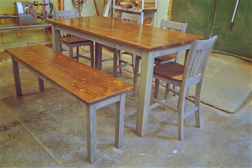 Custom Made Farmhouse Table And Benches