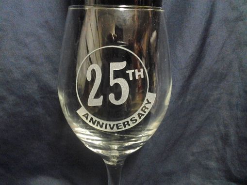 Custom Made Personalized Anniversary Etched Glass