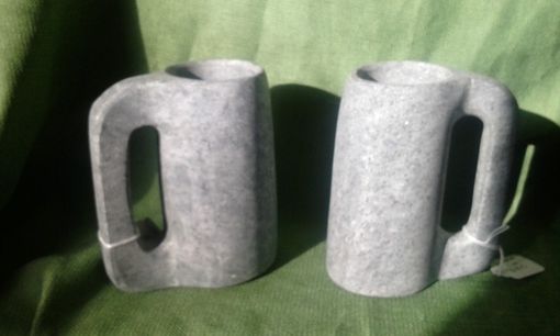 Custom Made Pair Of Handmade Soapstone Mugs
