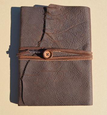 Custom Made Vintage Style Leather Notebook Sketchbook Tea Stained Lined Art Journal Diary (528)