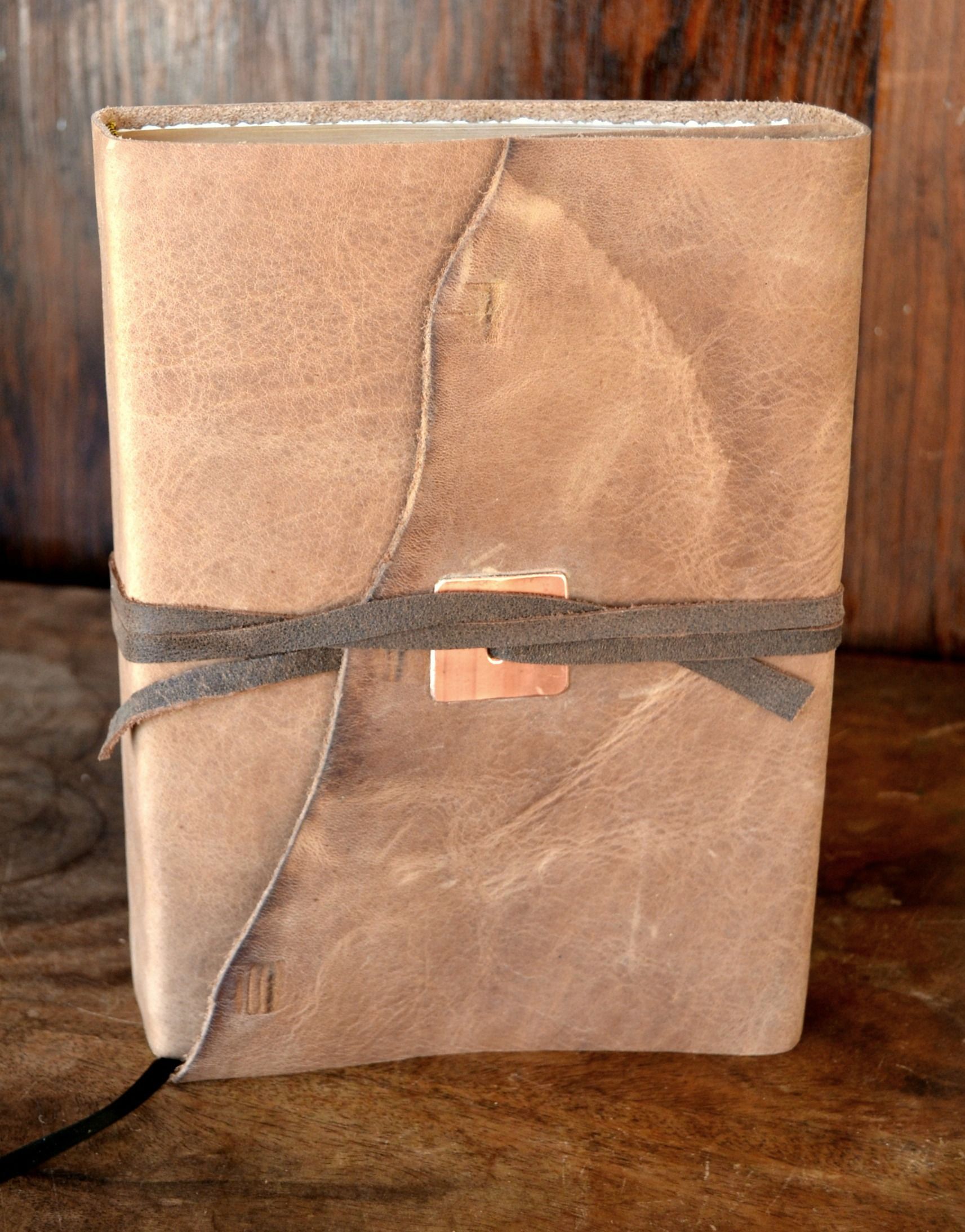 Buy A Hand Crafted Large Distressed Leather Bible Cover Custom