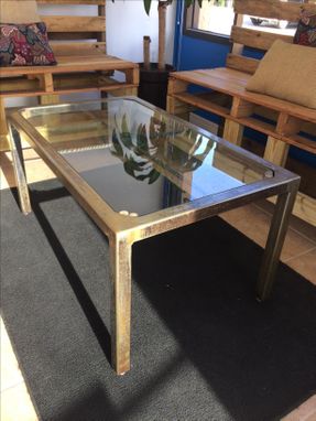 Custom Made Reclaimed Steel Coffee Table