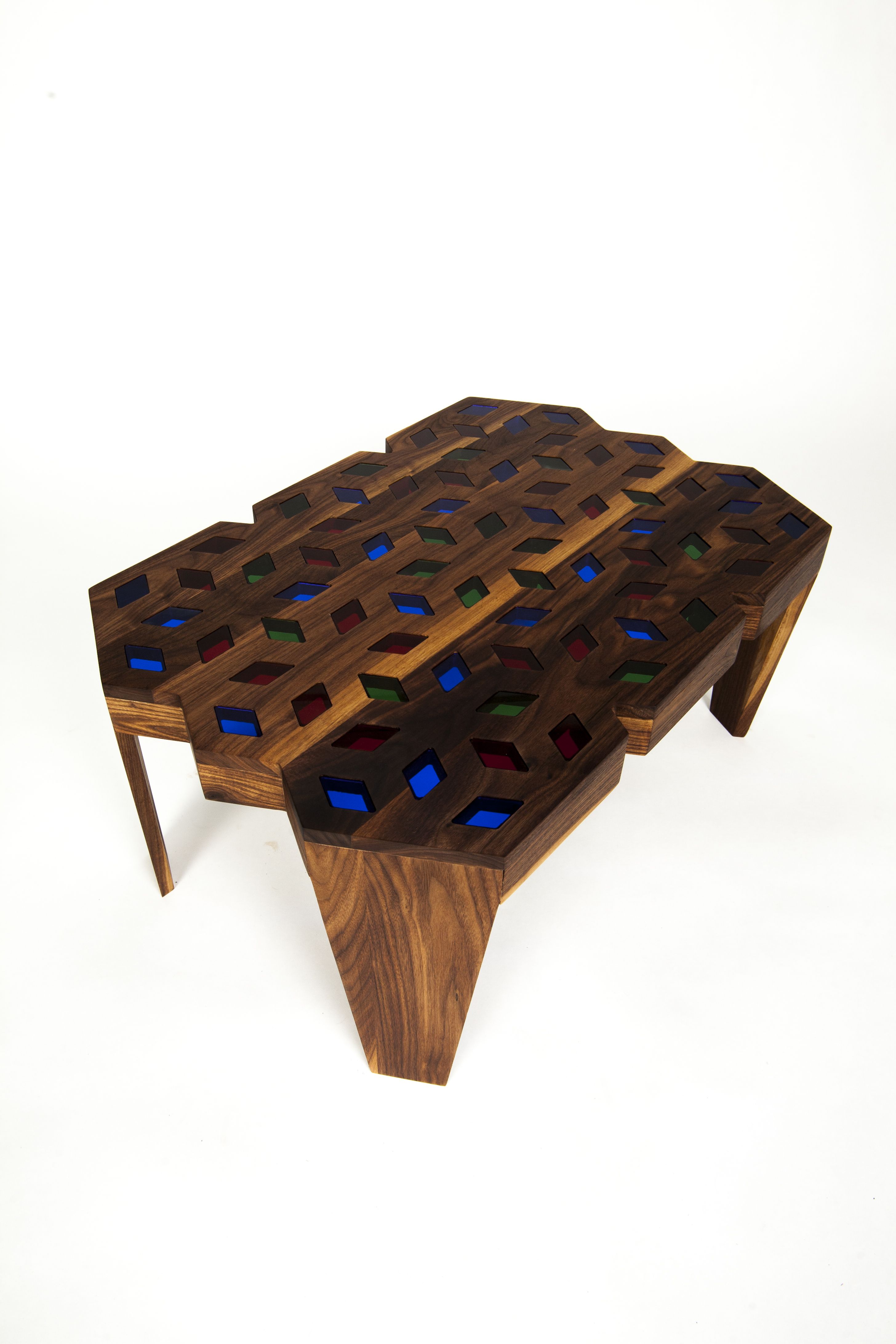 Buy Custom Walnut Kaleidoscope Coffee Table, made to order from