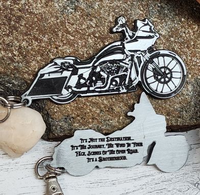 Custom Made Indian Harley Motorcycle Emblem Key Chain Ring