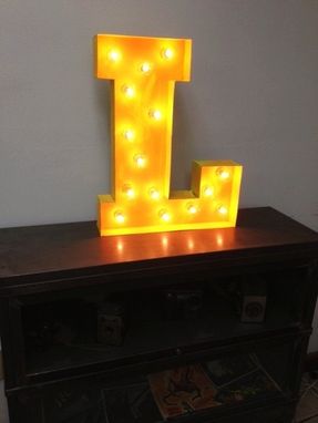 Custom Made Carnival Letters Light Fixture Marquee Light Fixture Metal 24" Tall Letter For One Letter