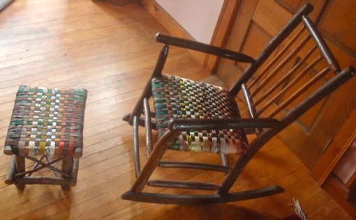 Custom Made Papa Bear Chair And Footstool