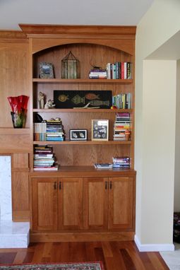 Custom Made Built-In Bookcases - Fireplace Surround