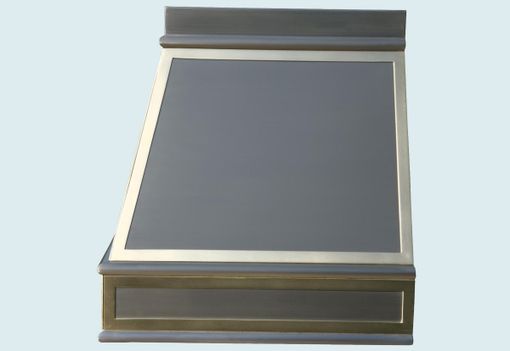 Custom Made Stainless Range Hood With Brass Straps