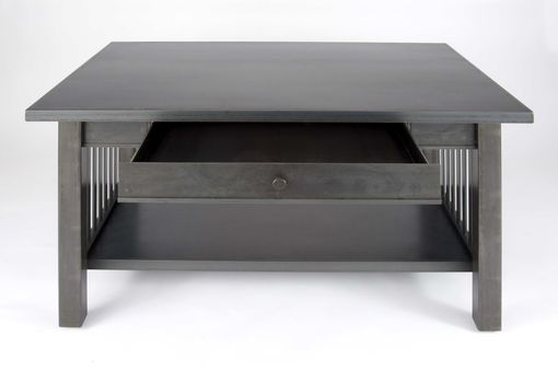 Custom Made Library Table - Steel Mission Style