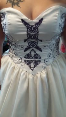 Custom Made Stunning Celtic Themed Wedding Gown