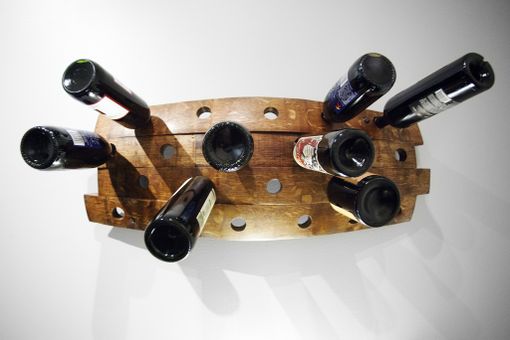 Custom Made Reclaimed Barrel-Stave Wine Rack