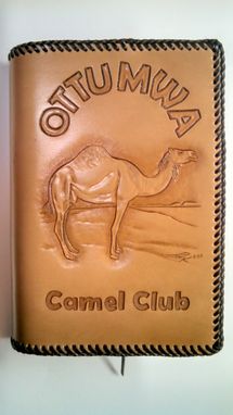 Custom Made Hand Tooled Leather Camel Club Big Book Cover