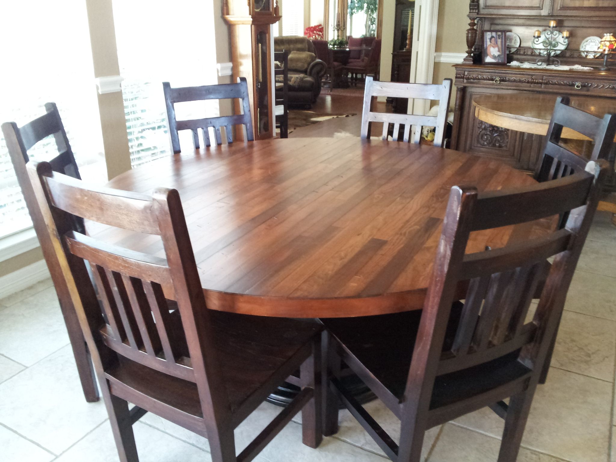 Hand Made Hand Crafted 66 Inch Plank Top Dining Table by B ...