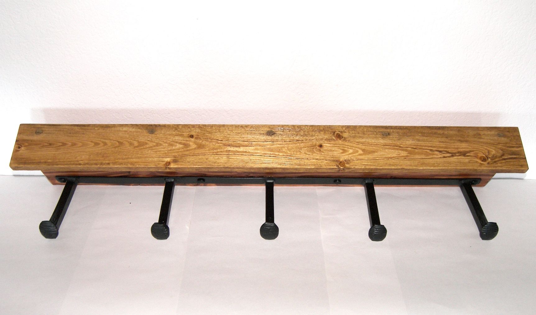 Custom Made Vintage Railroad Spike Hat/Coat Rack by Rustic Furniture