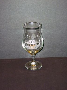 Custom Made Red Sox Laser Engraved Wine Glasses