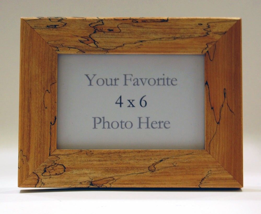 Hand Crafted Spalted Maple 4 X 6 Picture Frame by Subterranean