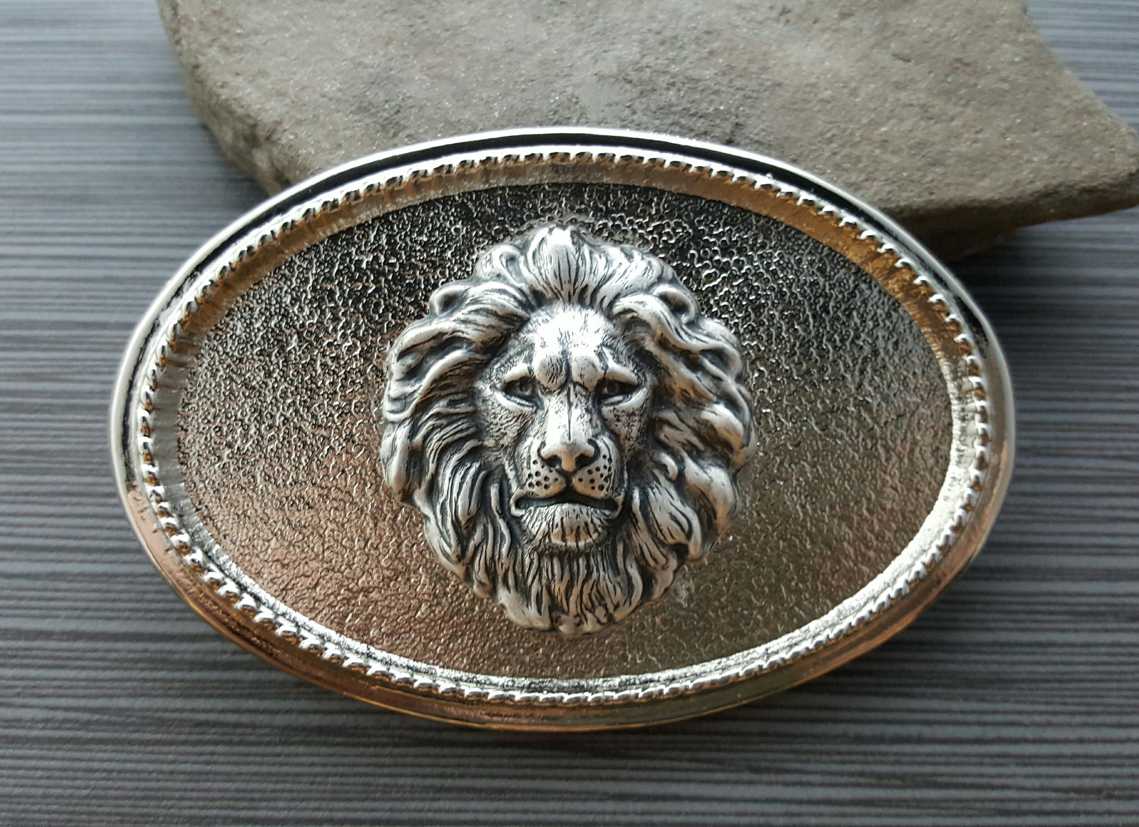 Buy a Hand Crafted Handmade Oxidized Silver Brass Steampunk Lion Belt Buckle, made to order from ...