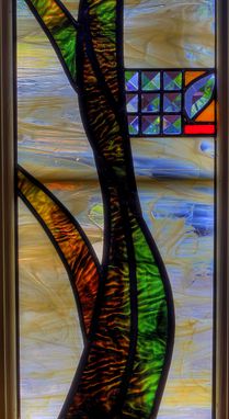 Custom Made Stained Glass Sidelights And Transom