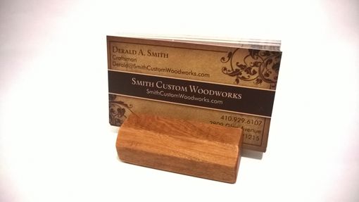 Custom Made Natural Wood Business Card Holder