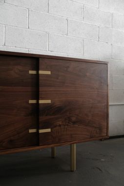Custom Made Fabulous Mid-Century Solid Walnut Media Cabinet