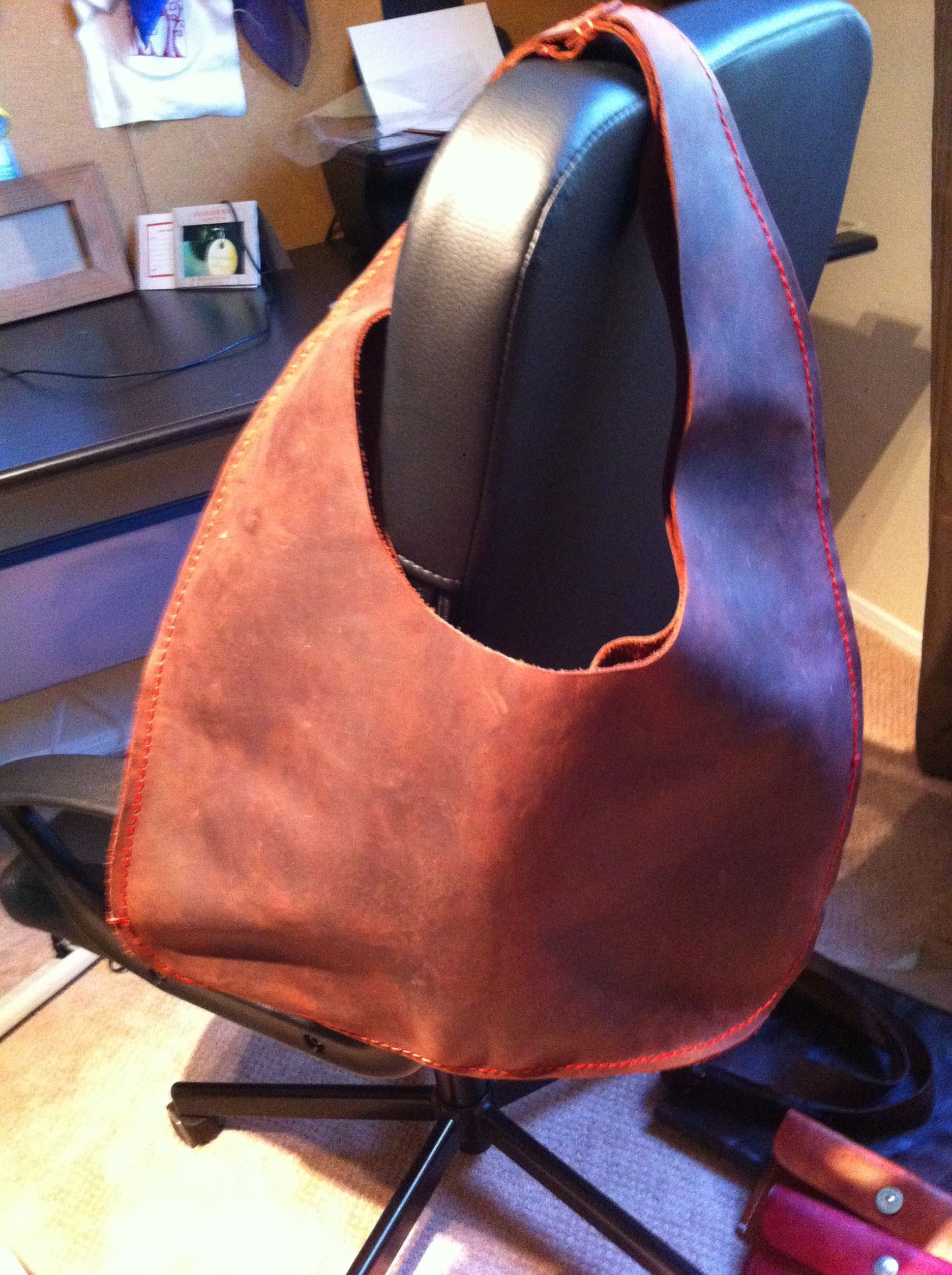 Handmade Leather Hobo Bag by Sabbatical Arts