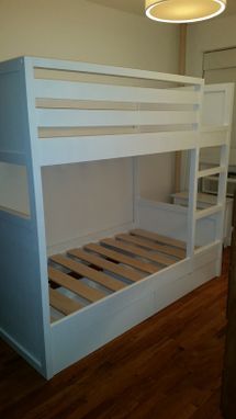 Custom Made Twin Over Twin Bunk Bed With Storage