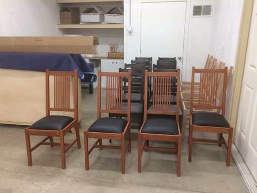 Custom Made Solid Cherry Mission Style Dining Chairs